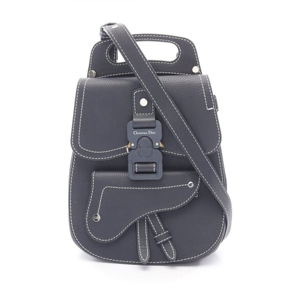 Dior Rucksack Backpack Gallop Navy Leather Gallop Saddle Backpack